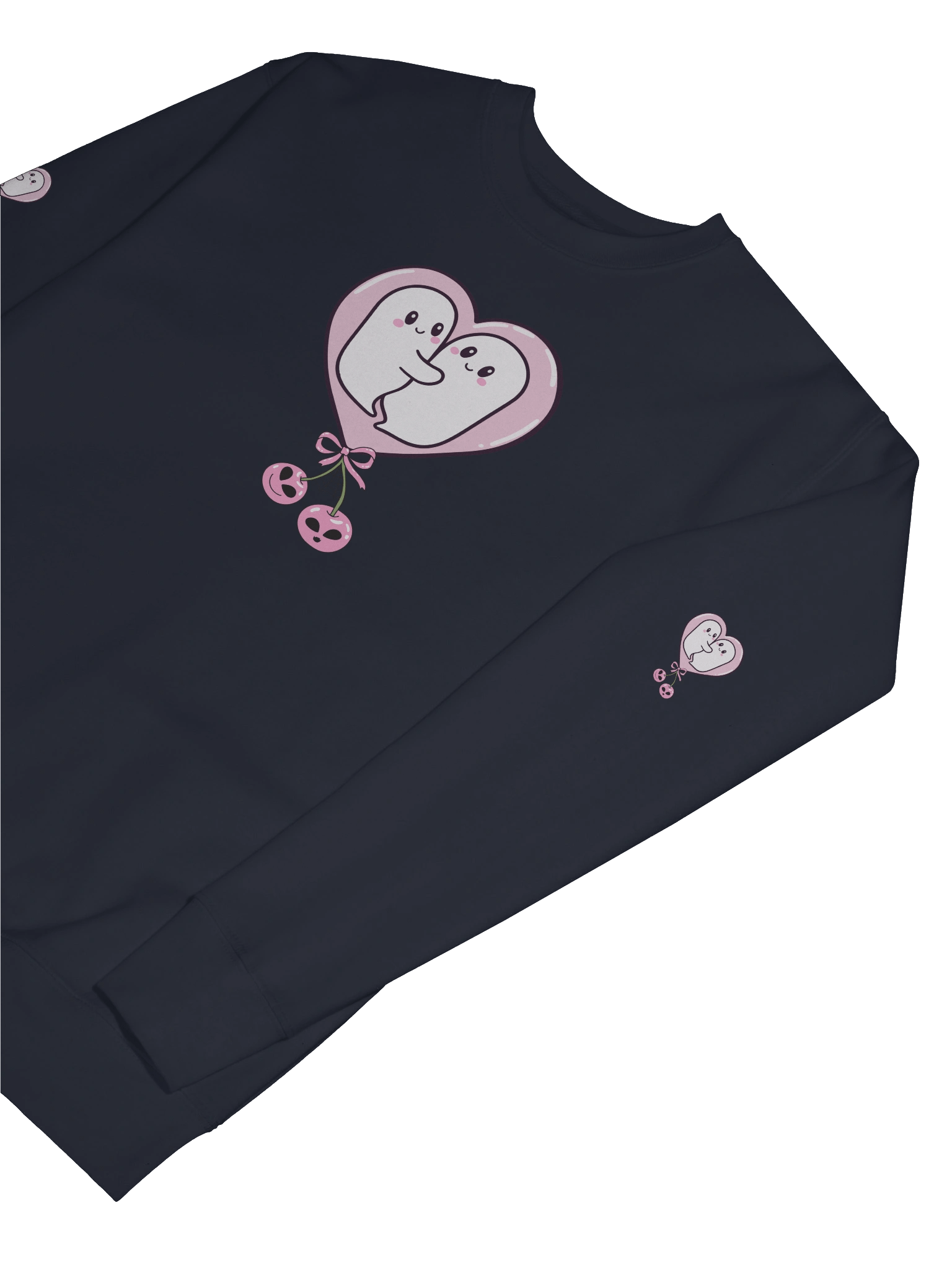 Cute Ghosts in Love Sweatshirt – Heart & Cherries product image (69)