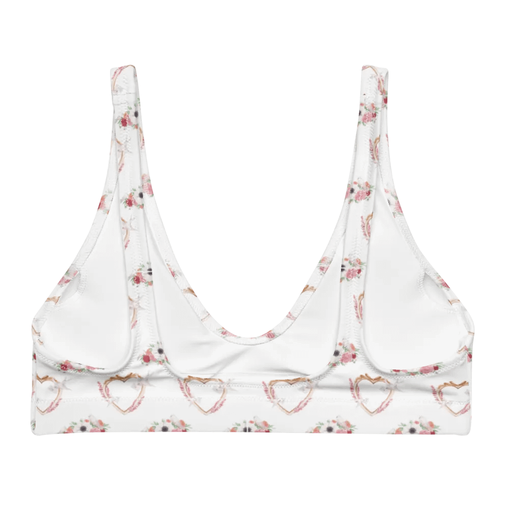 Watercolour Floral Pattern Padded Bikini Top - V4 product image (2)