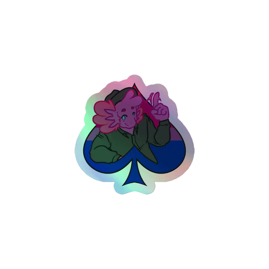 Bi in Spades | Kiss-Cut Holo Sticker product image (1)
