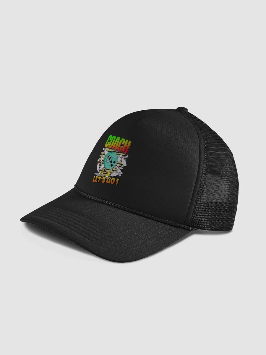 Retro Mascot Coach Bowling Energetic Foam Trucker Hat product image (2)