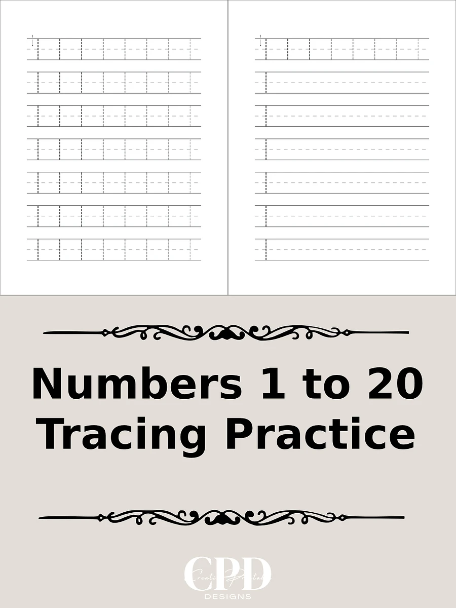 Printable Number Tracing Practice Pages product image (2)