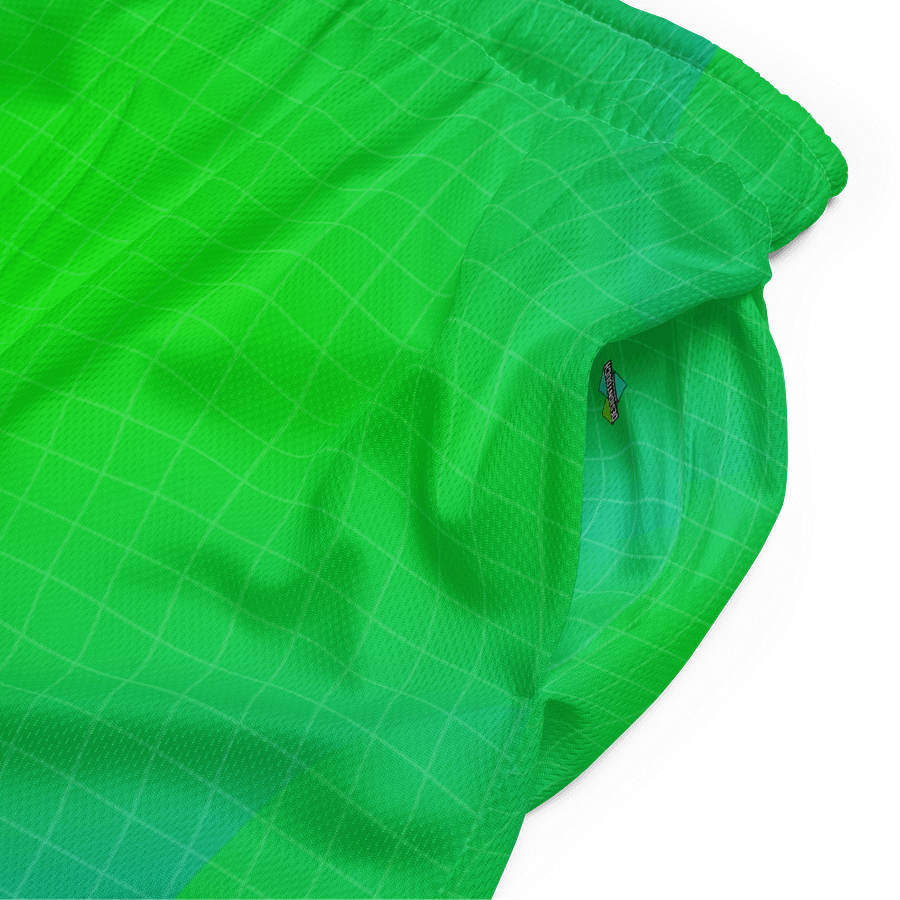 70s Neon Grid Unisex Mesh Shorts product image (4)