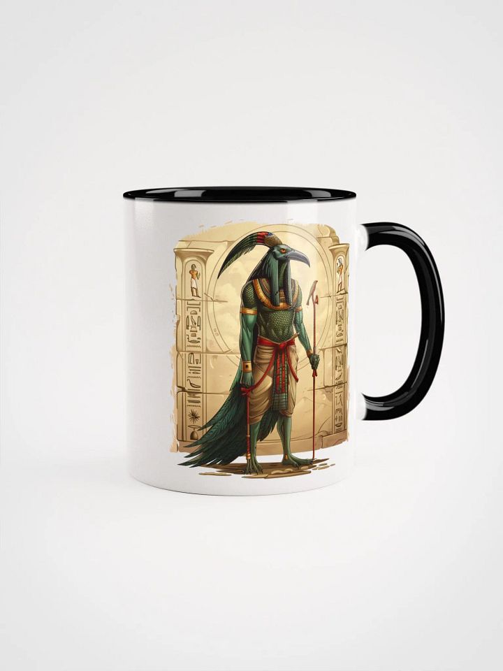 Thoth - The Egyptian God of Wisdom Ceramic Mug with Black Color Inside product image (2)