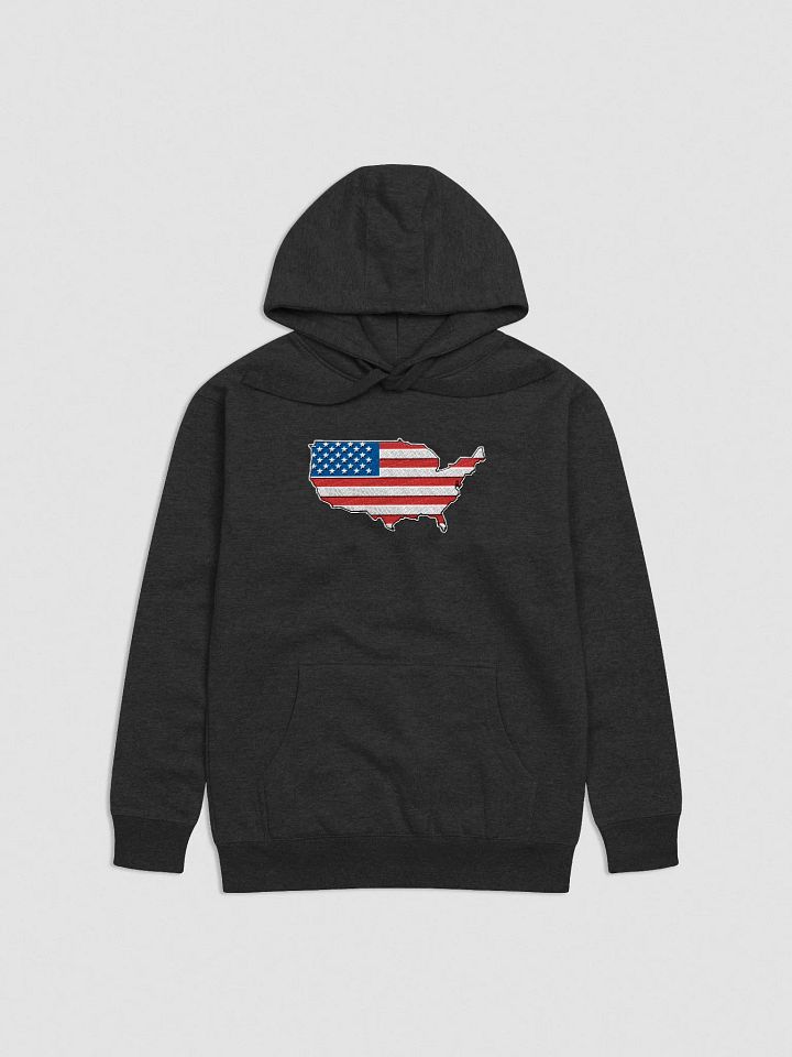 Embroidered USA map hoodie product image (1)
