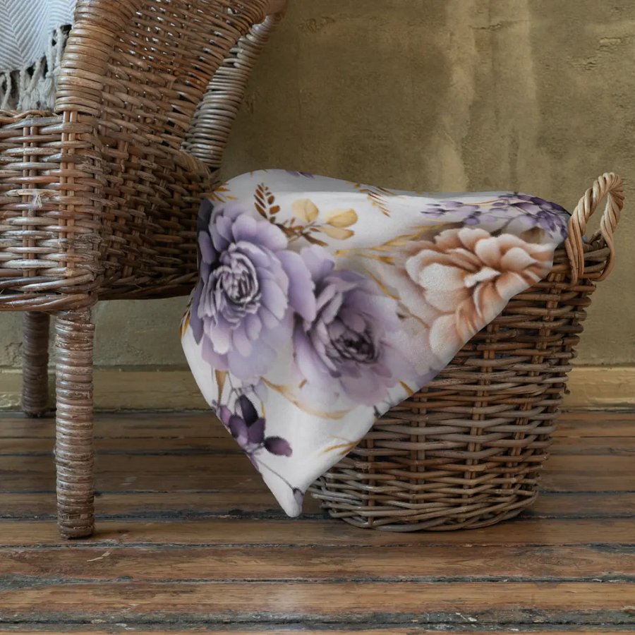 Purple And Gold Roses Blanket product image (10)