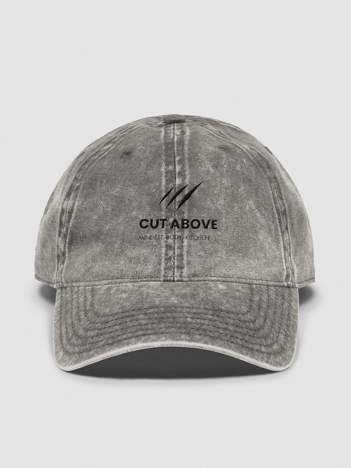 Cut Above Embroidered Denim Baseball Cap product image (1)