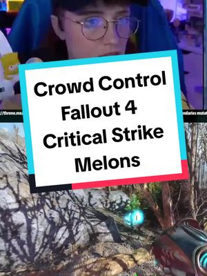CRITICAL STRIKE MELONS! I love the chaos that @Crowd Control brings to the table. #KickStreamer #TwitchStreamer #bethesda #crowdcontrol #interactive #streamer #gamer #throwback #chaos #twitchtok #kicktok #fallout #fo4 