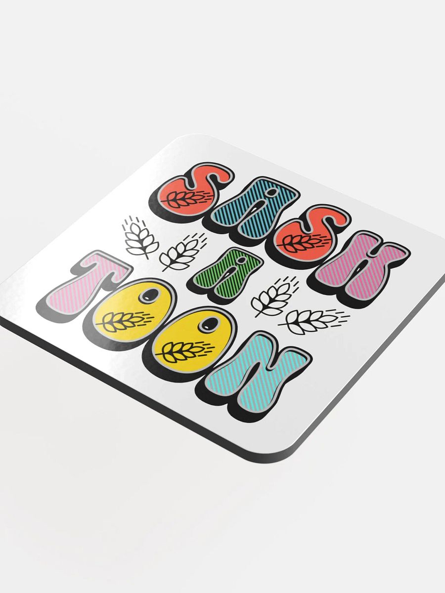 Saskatoon Block Letter Spectrum Cork Coaster product image (4)