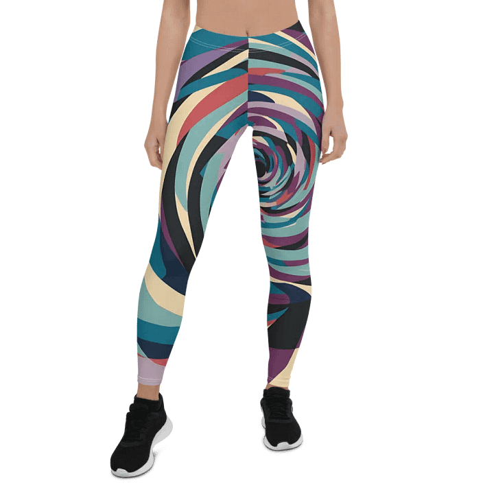 Abstract Lithographic Pattern Design leggings - V5 product image (1)