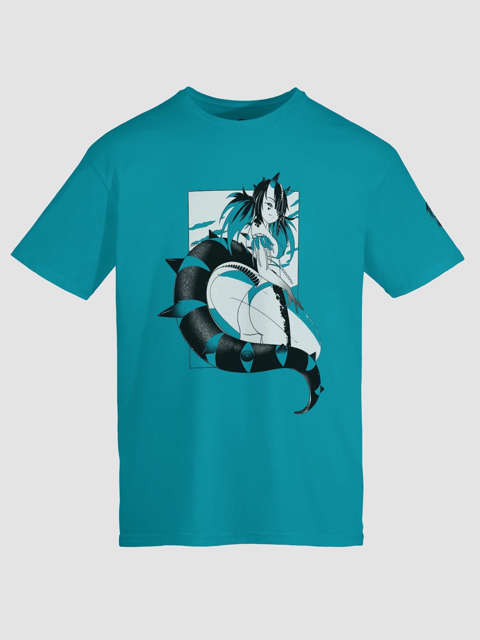 Hot Dino Girl Summer Soft Tee (B&W Ver.) product image (6)