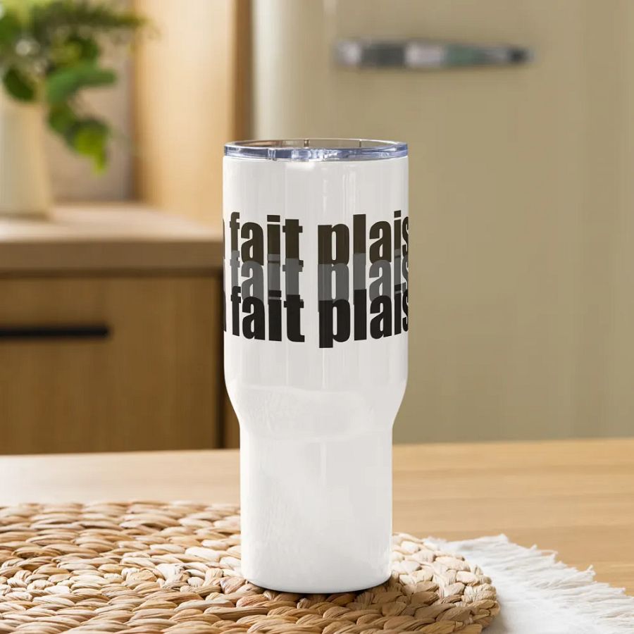 ''Ça fait plaisir'' Tasse de voyage avec poignée product image (9)