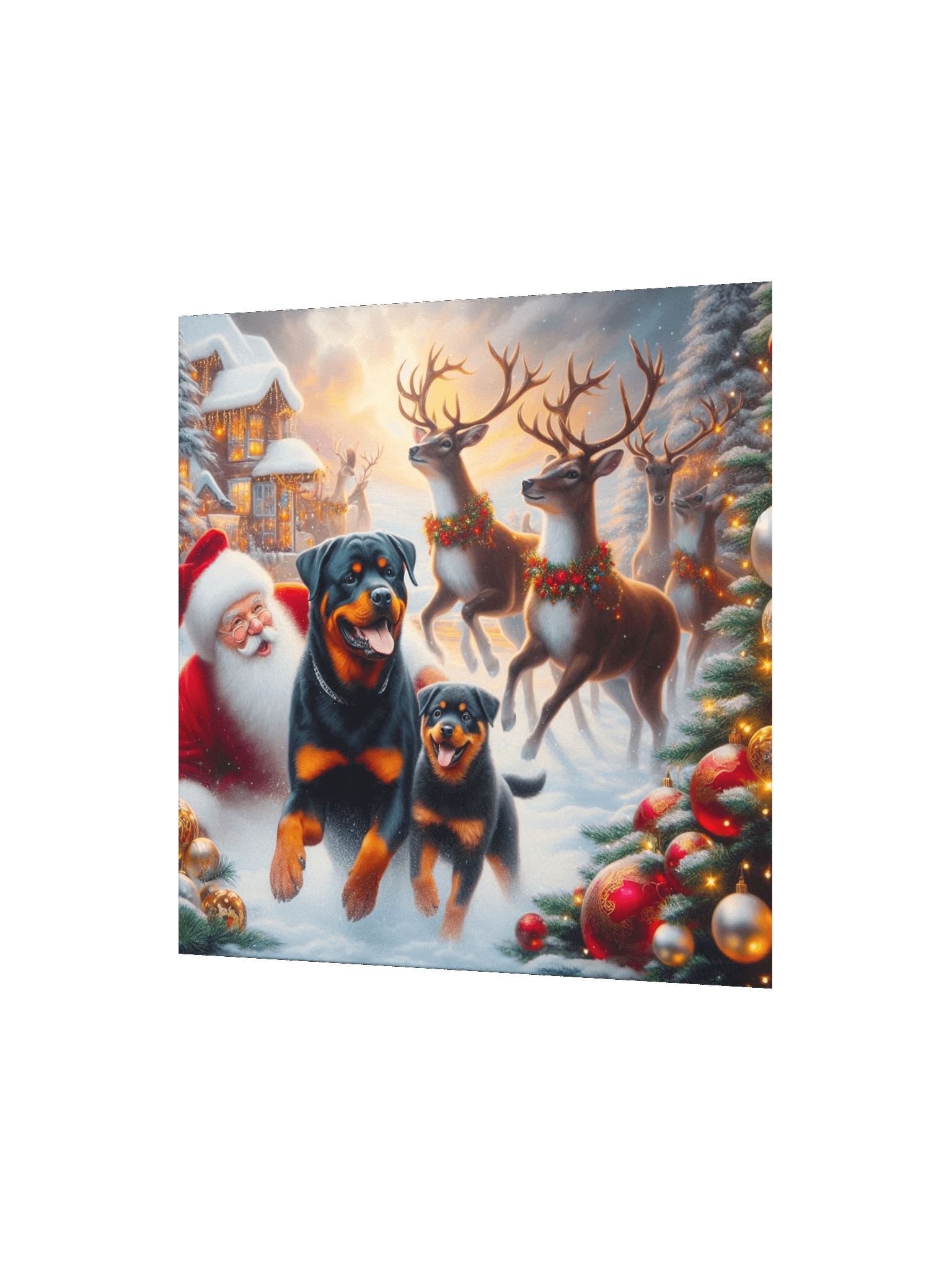 Santa's Rottweiler Wonderland Poster product image (7)