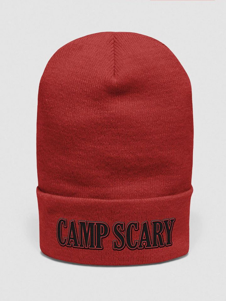Something Scary Cuffed Beanie - Red Camp Scary with Black logo product image (1)