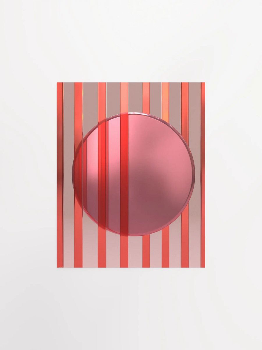 Minimalist 3D Digital Art | Pink Hues Lines Circle Background product image (19)