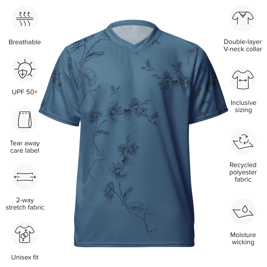 Unisex T shirt with hummingbird design. Muted blue. I del for the outdoors erson who loves birding and nature product image (9)