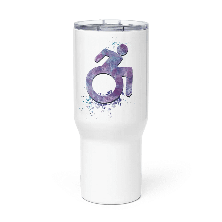 Wheelie, Purple Splash Handled Travel Mug product image (1)