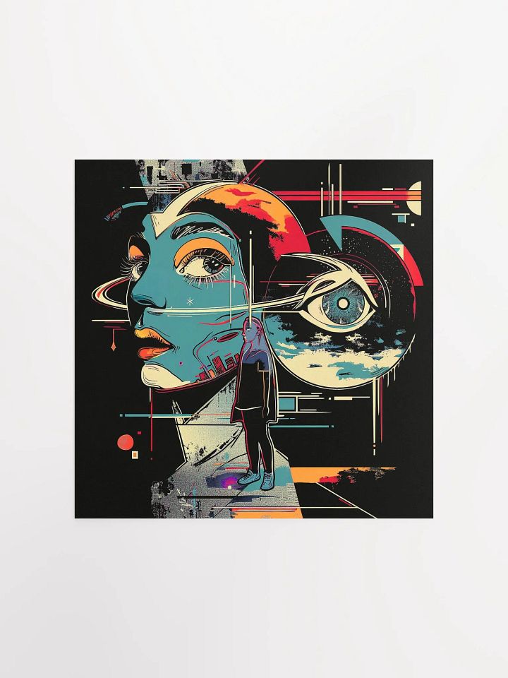 Eye Ponder Time, Surreal Visionary Face Poster product image (3)