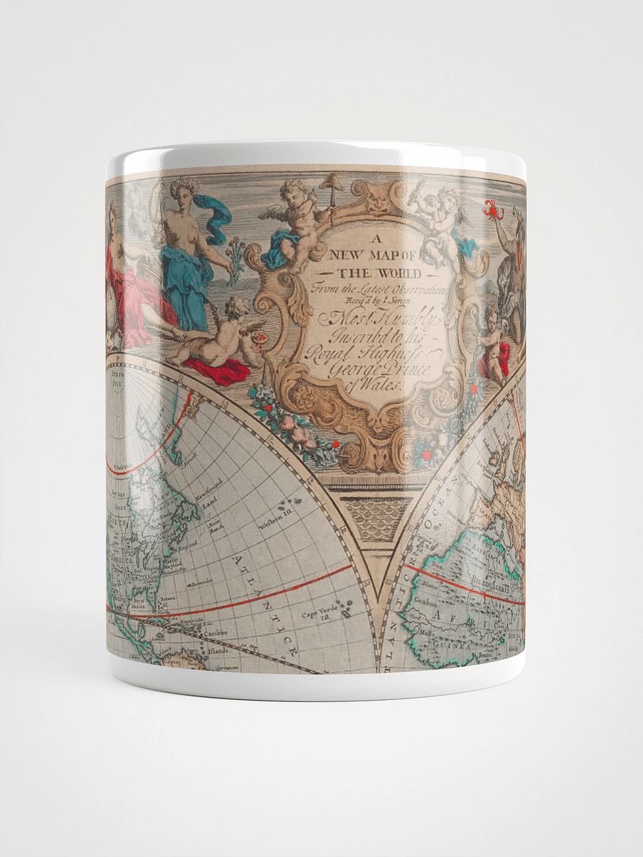 Antique World Map White Glossy Mug product image (5)