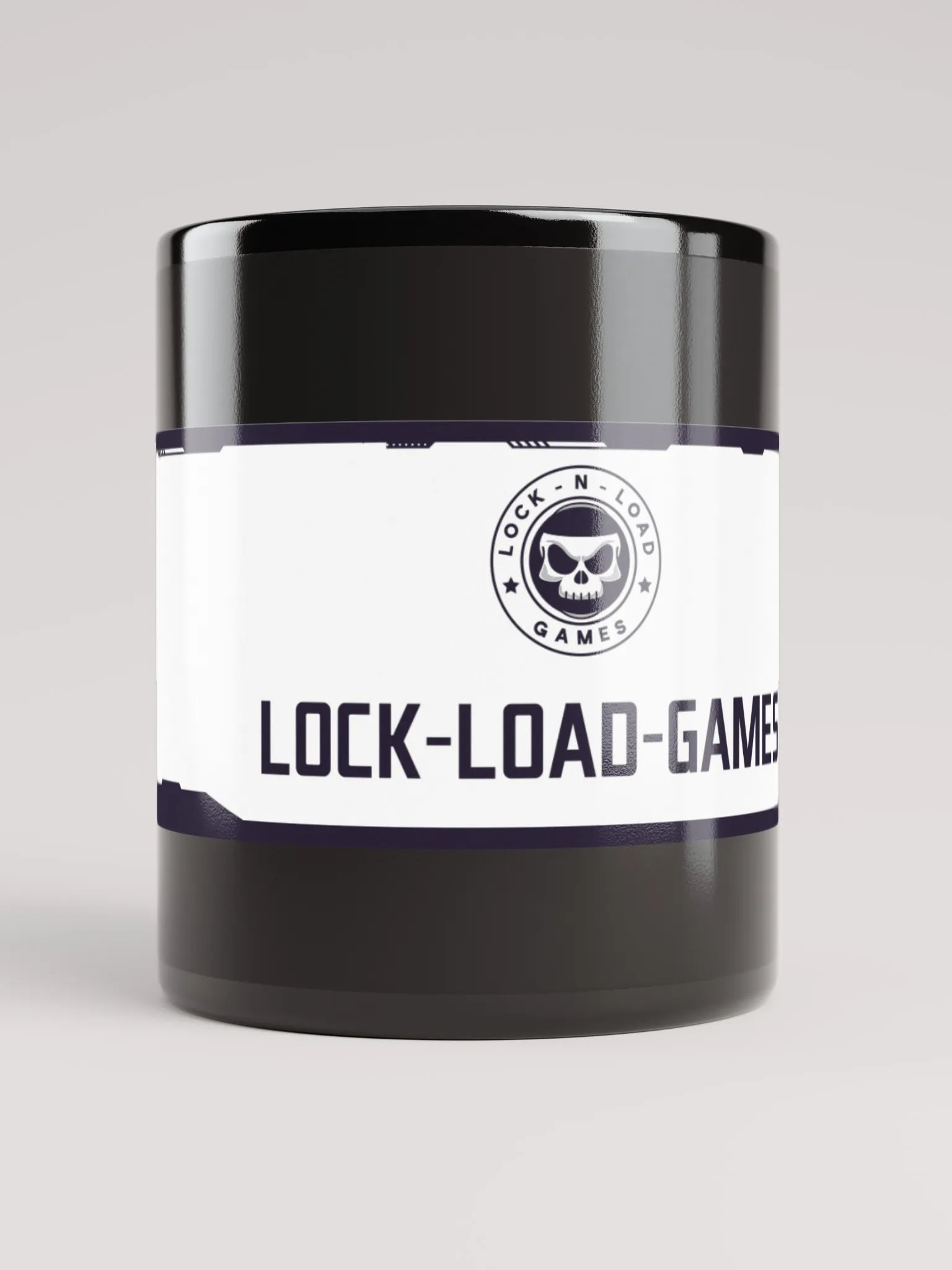LNLG -Skull Emblem Black Glossy Mug product image (1)