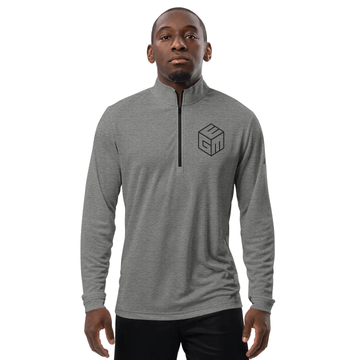 GEM Black Logo Embroidered Quarter-Zip by adidas product image (2)