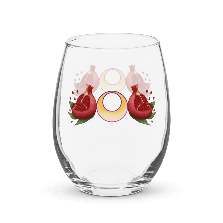Moonie Poms Stemless Wine Glass product image (1)