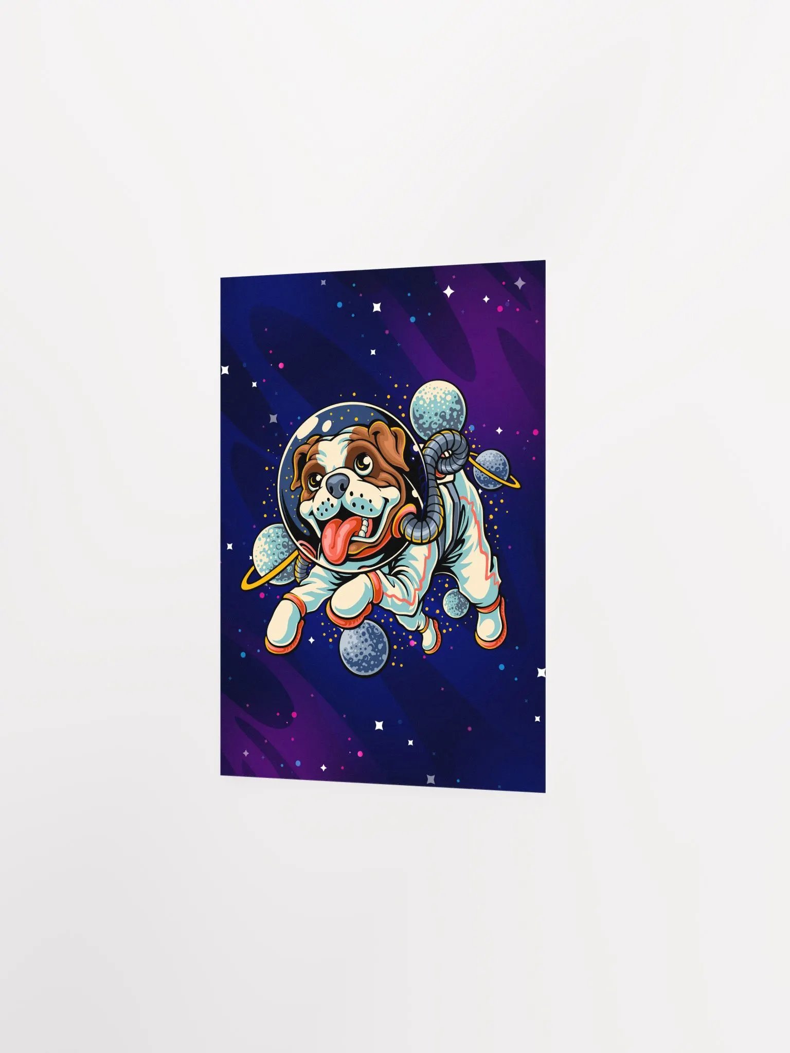 Dog Astronaut, space dog — space poster, synthwave space, neon space, aesthetic poster product image (7)