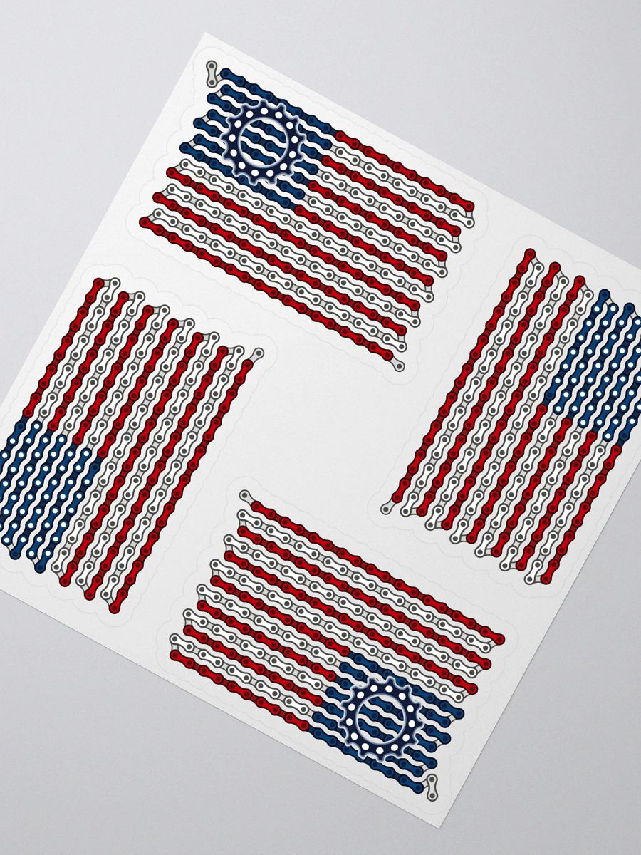 USA Dual Bike Chain Flag Sticker Set of 4 product image (2)