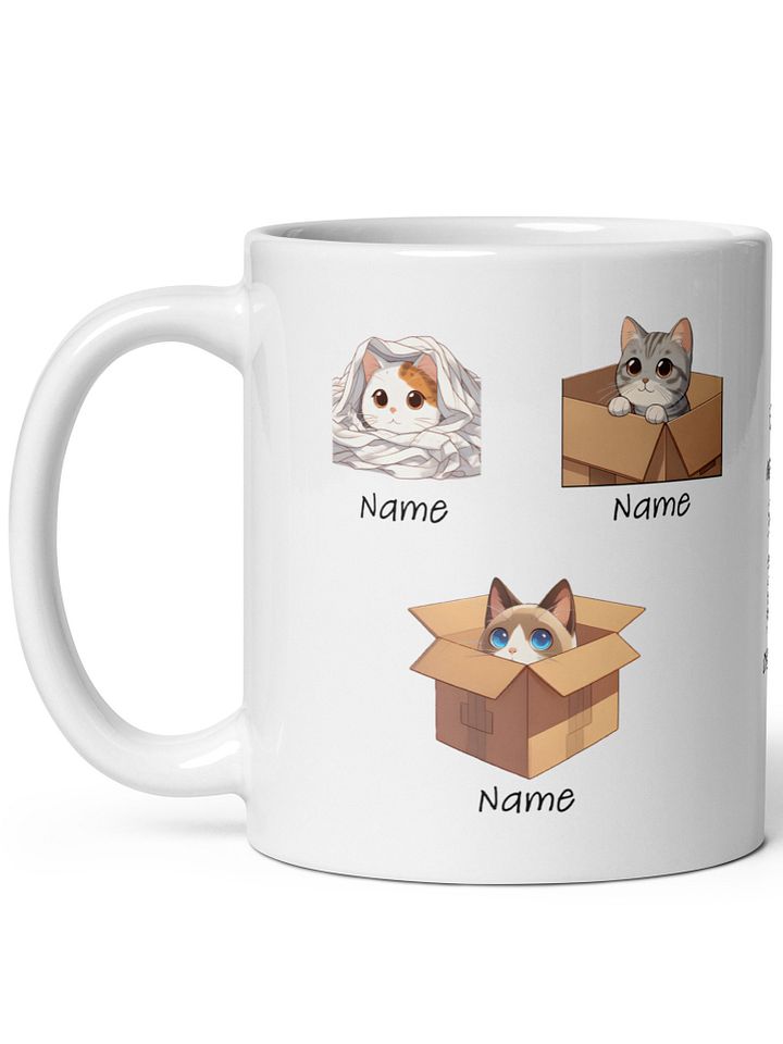 Personalized Cats, Boxes and Laundry White Glossy Mug product image (2)