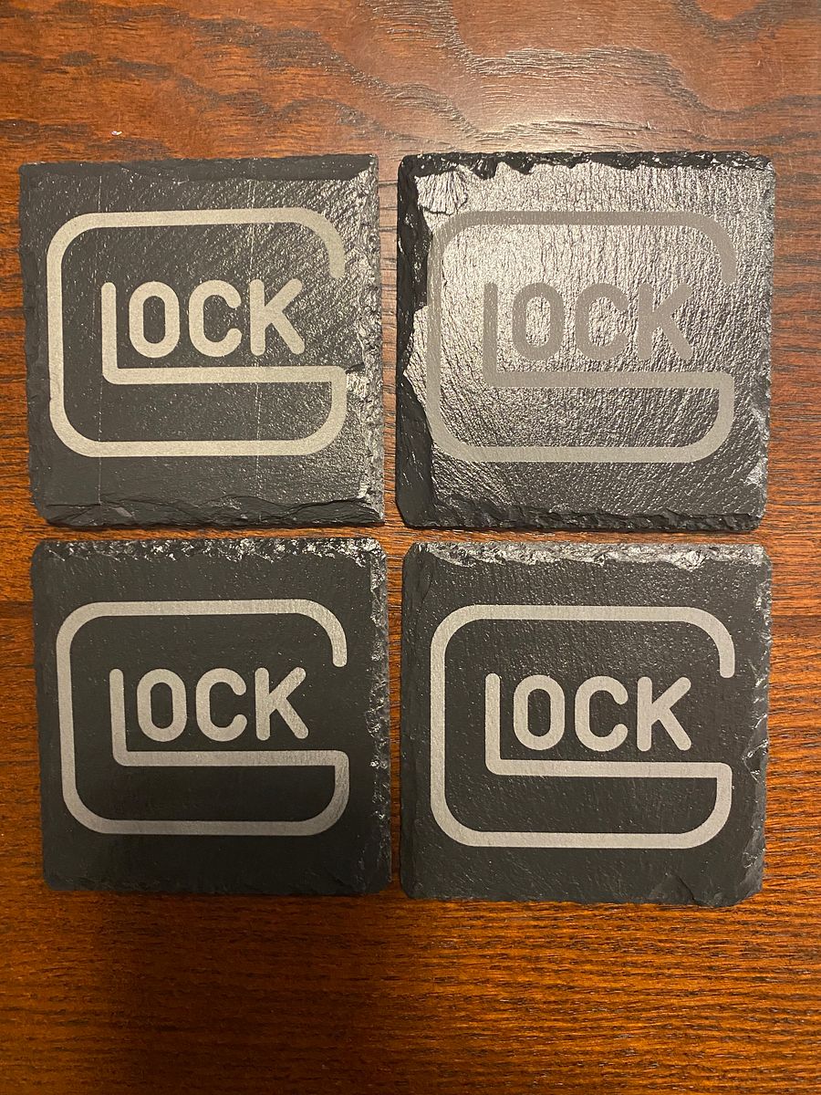 Glock - Slate Coasters - Set of 4 Custom Laser Engraved product image (4)