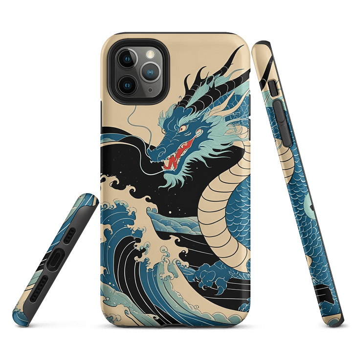 Ryoshin - Urashima Tarō (Teal Dragon), Ancient Ryū Collection, iPhone® Tough Case product image (47)