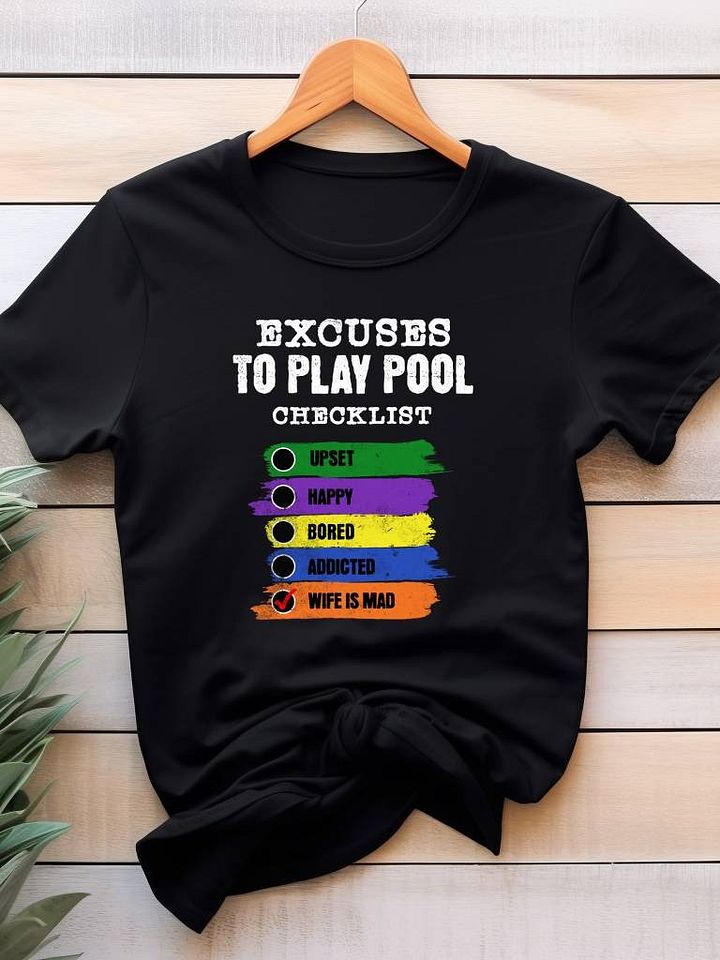 Pool Players Excuses Graphic Tee product image (21)