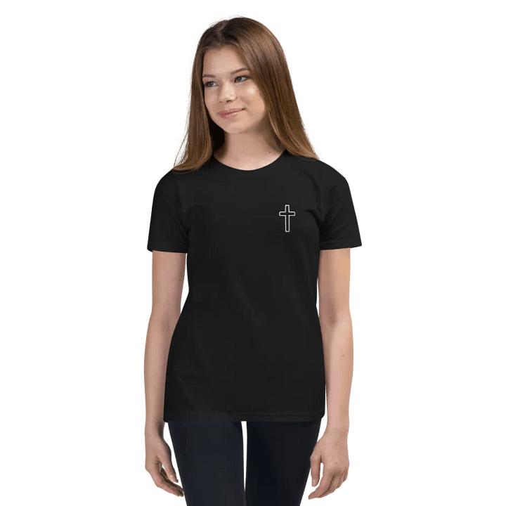 Youth Simple Cross Black Tshirt product image (2)