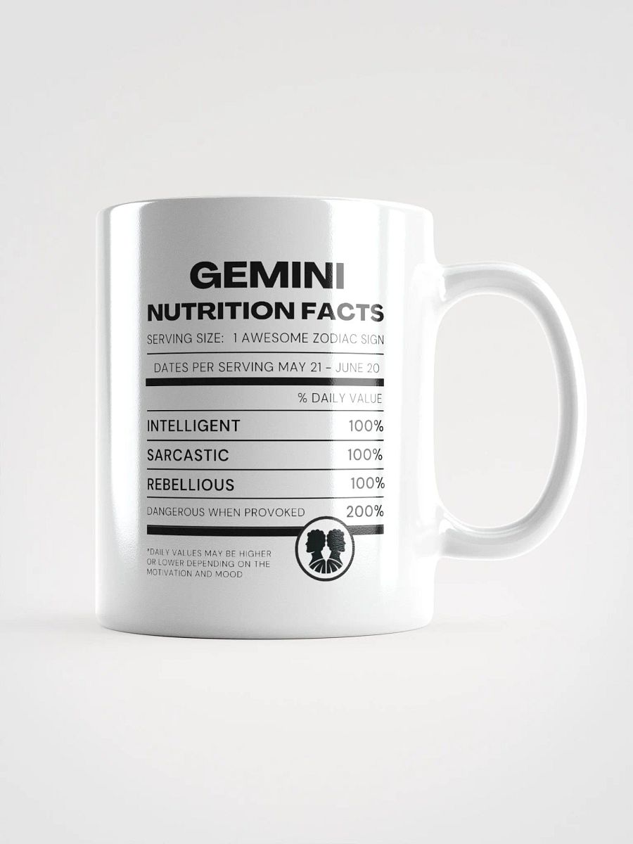 Gemini Nutrition Facts Mug product image (2)