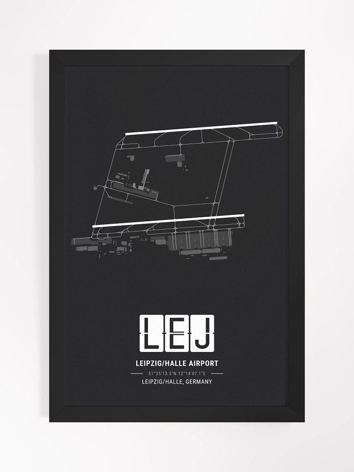 Framed Airport LEJ Premium Map On Matt Paper product image (1)