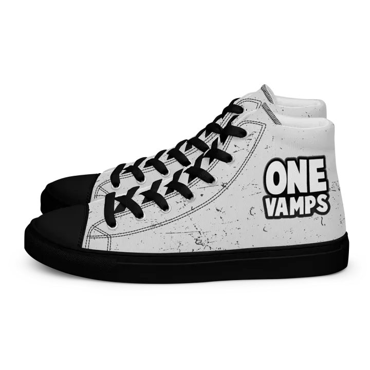 Women's High Top Canvas Shoes OneVamps White scratch color product image (2)