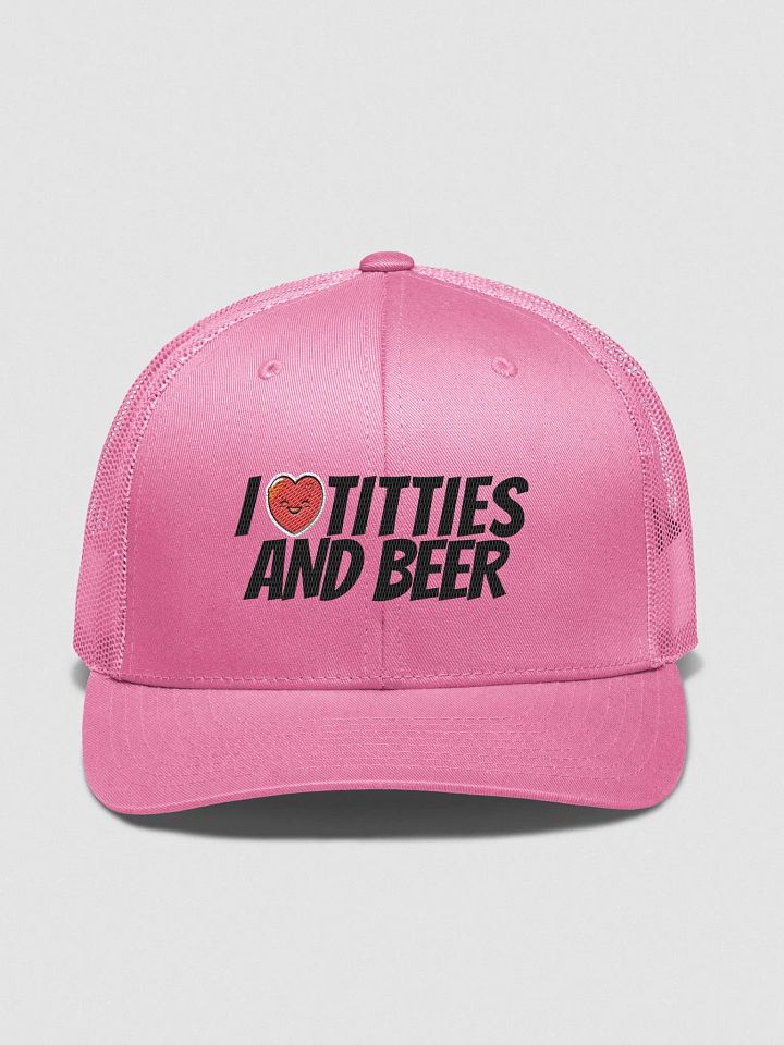 I <3 TITTIES AND BEER HAT PINK product image (1)
