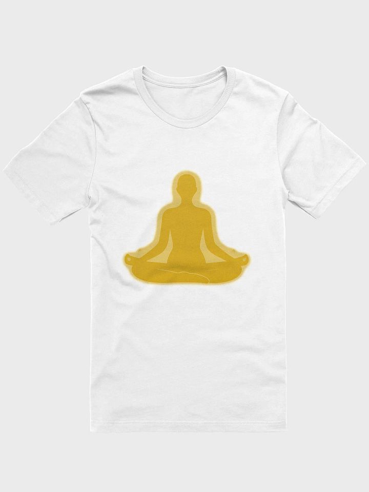 Peace in Practice – Golden Meditation Silhouette Tee | White product image (1)