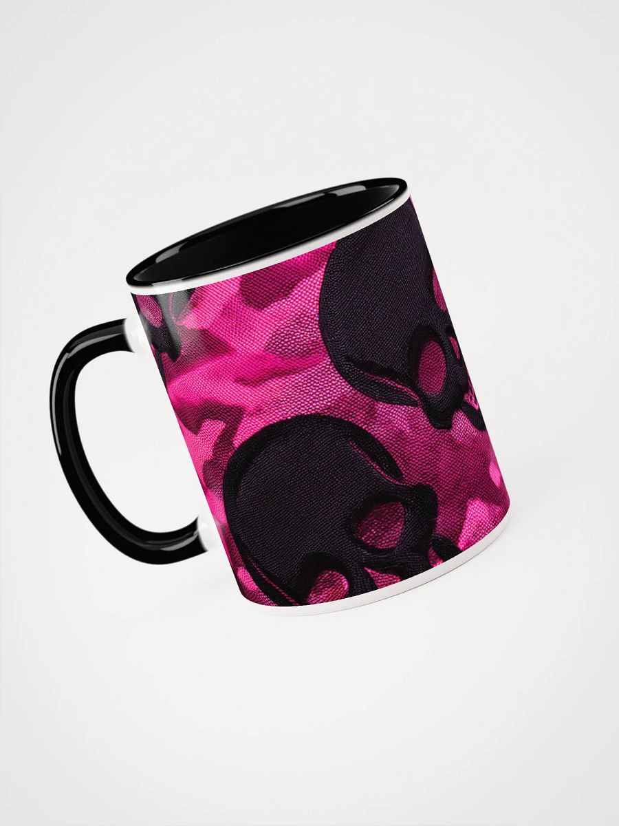 Ceramic Mug with Color inside black and pink skull product image (8)