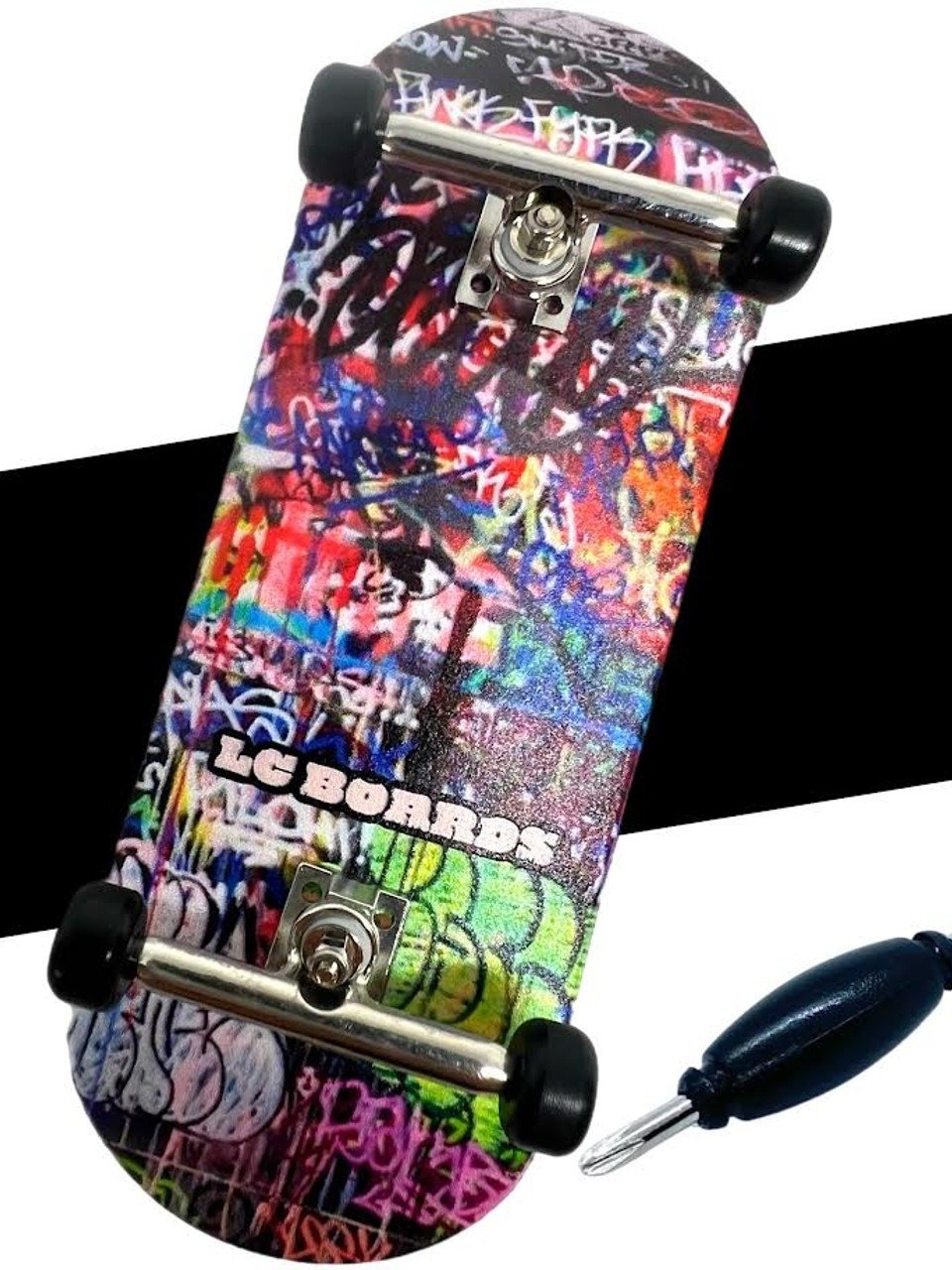 LC BOARDS FINGERBOARD 98X34 COMPLETE GRAFFITI GRAPHIC WITH FOAM GRIP TAPE product image (2)