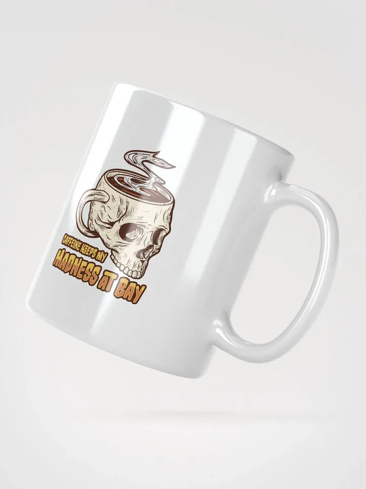Gothic Skull Coffee Mug – Caffeine Keeps My Madness at Bay product image (2)