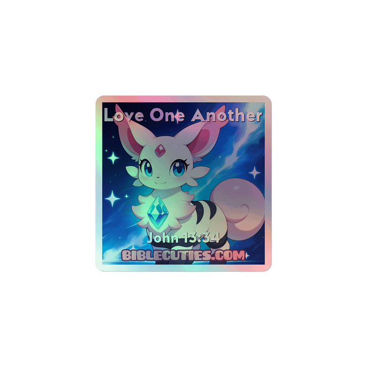 Bible Cuties Rachel - Love One Another Holographic Sticker product image (1)