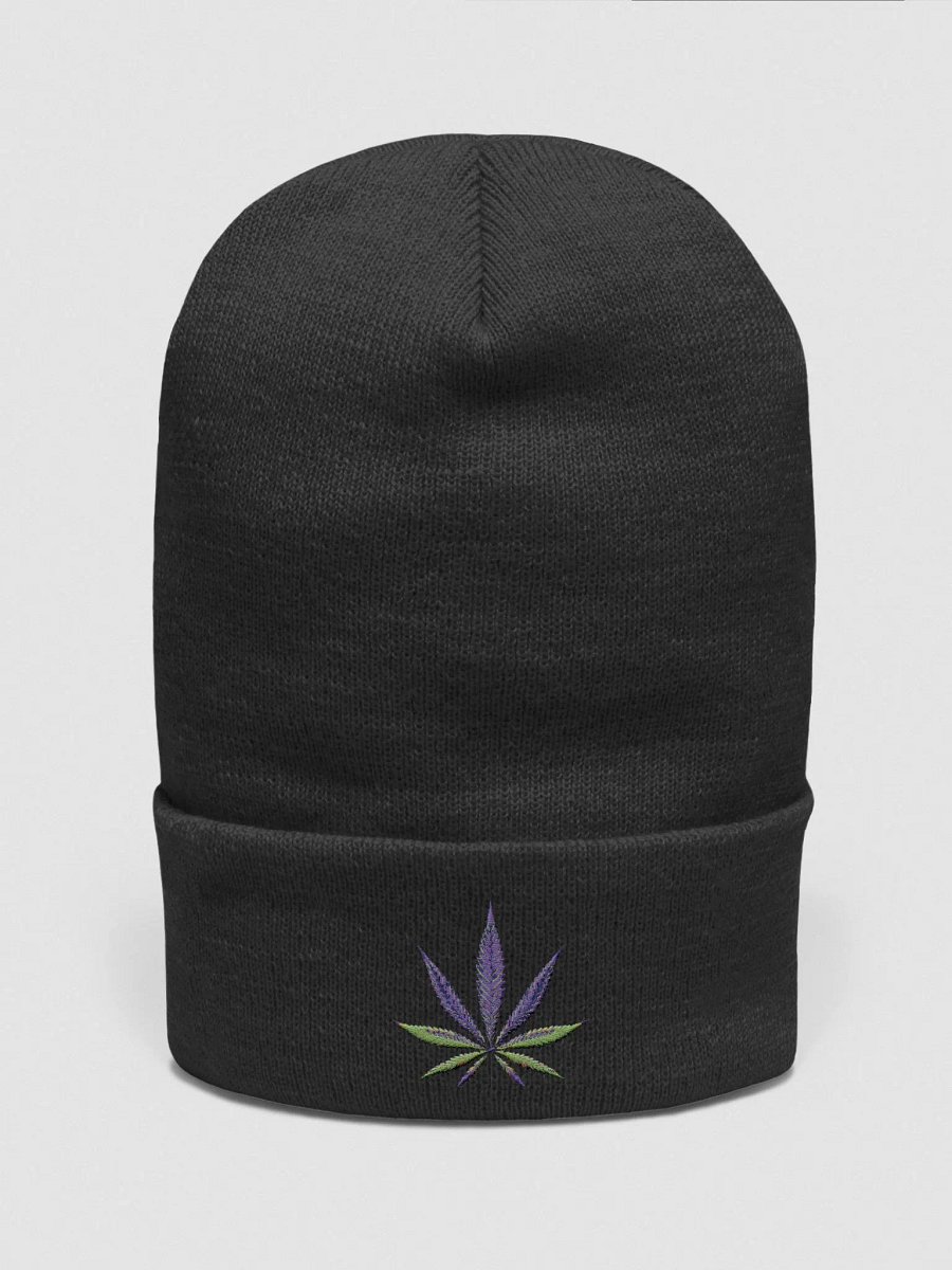Purple and Green Leaf Beanie product image (1)