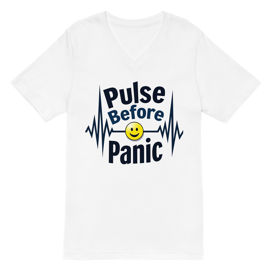 Pulse Before Panic ECG V-Neck Tee product image (2)