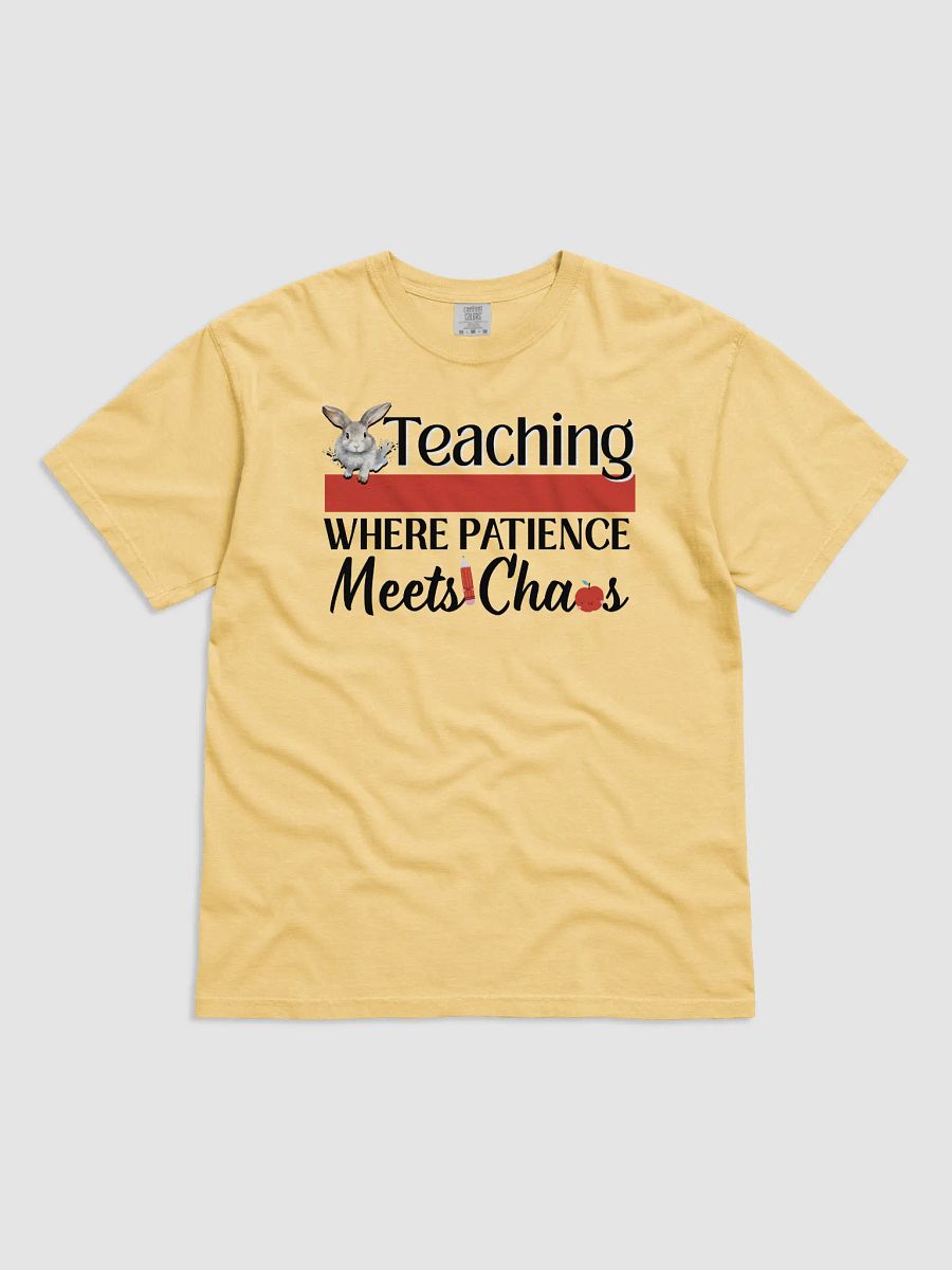 Bunny Teaching Where Patience Meets Chaos, Teachers Comfort Colors T-shirt product image (2)