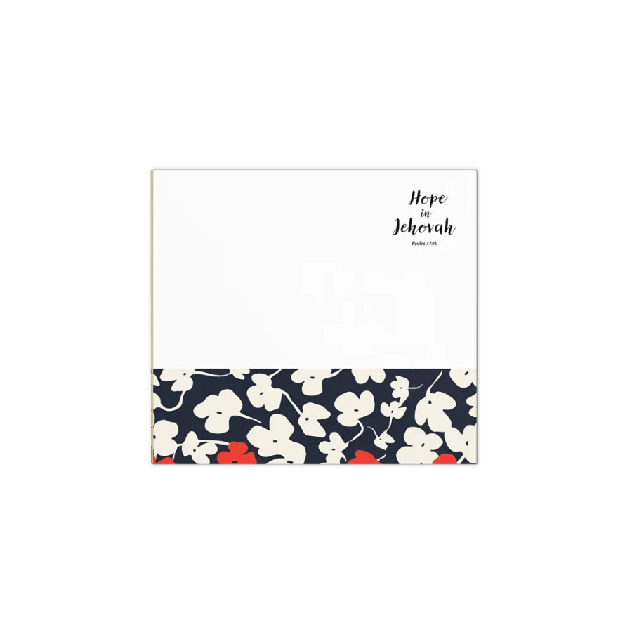 "Hope in Jehovah" | Psalm 27:14 | Blooming Thoughts Notepad product image (1)