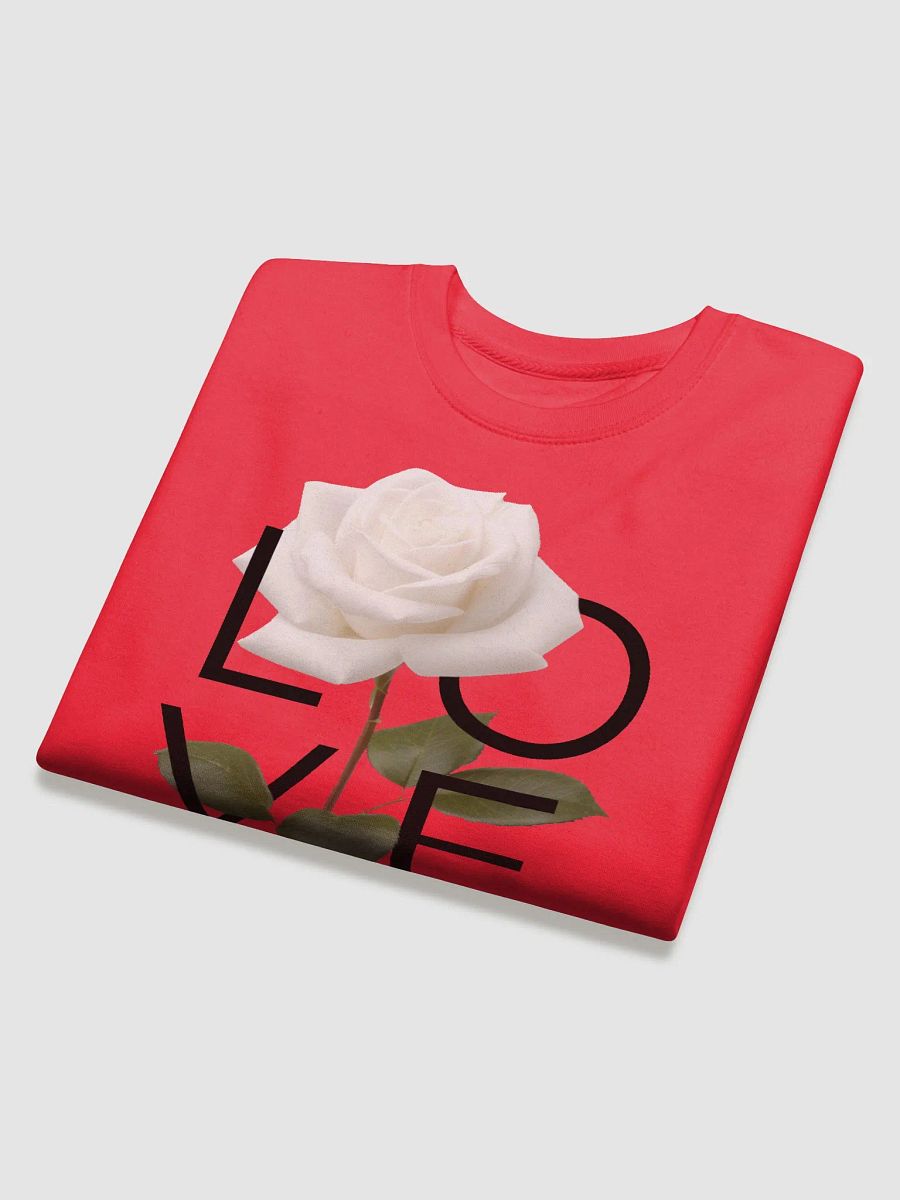 'Love' White Rose Cotton Premium Sweatshirt product image (3)