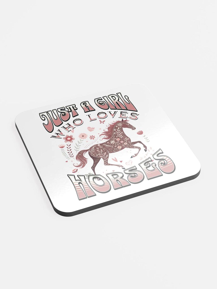 Just A Girl Who Loves Horses Floral Elegance Coaster product image (3)
