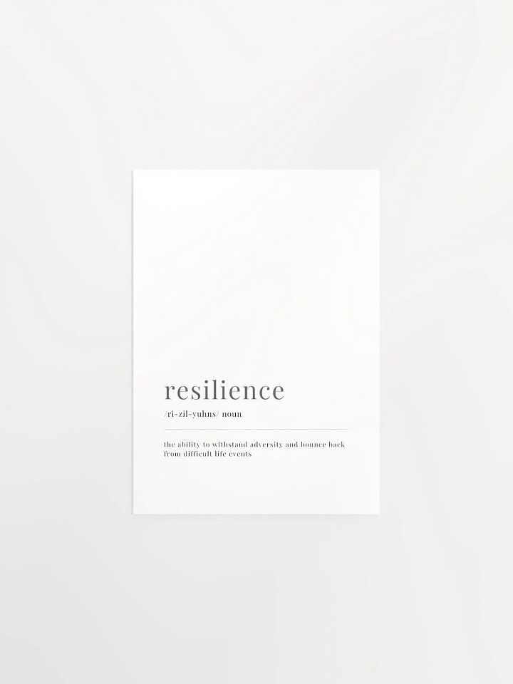 Resilience Definition Poster Print product image (6)