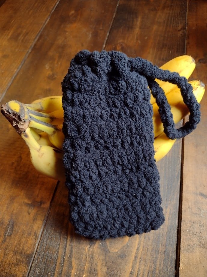 Crochet Plush Drawstring Phone Pouch Pattern product image (5)