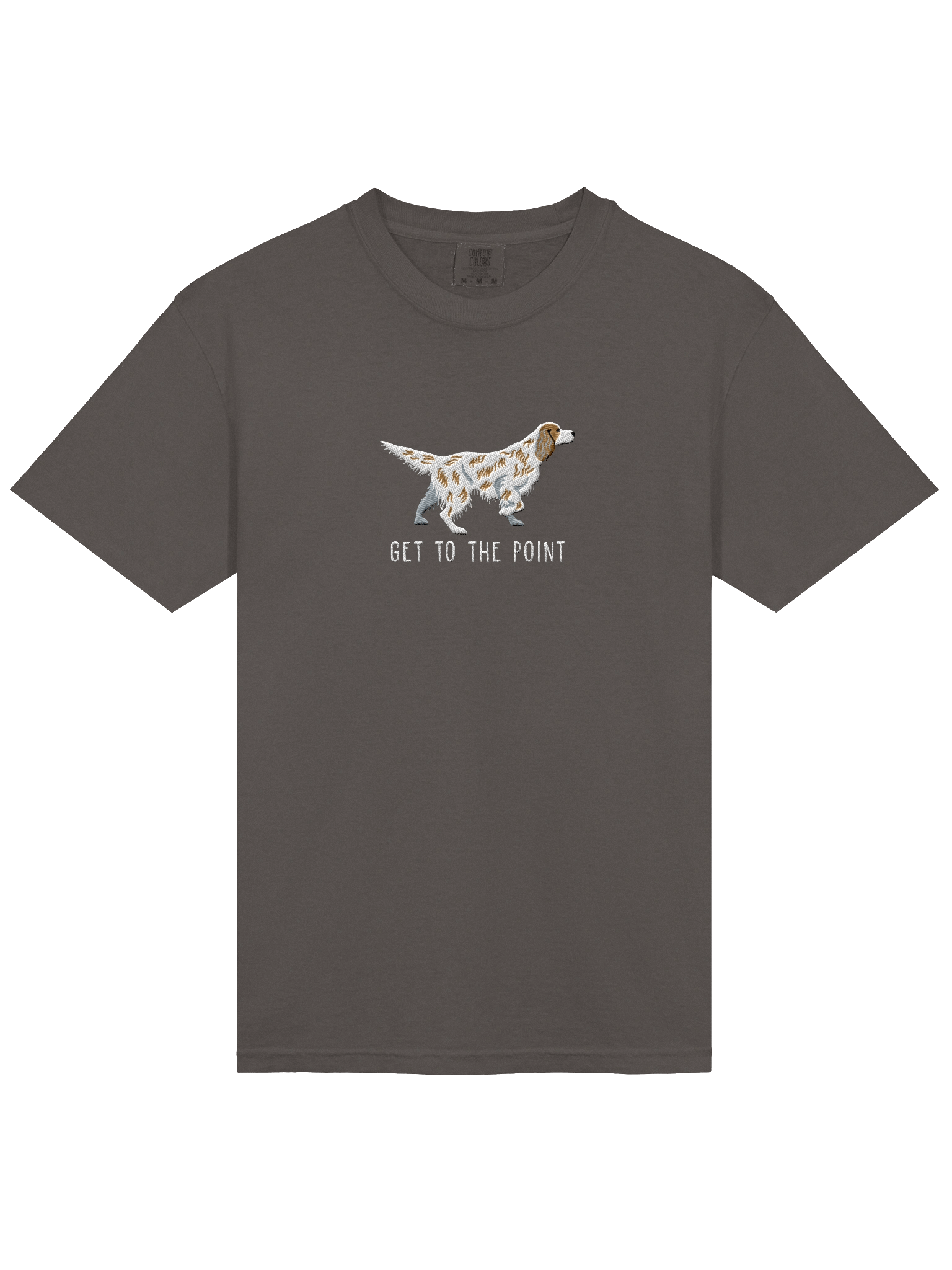 Get to the Point T-Shirt(Embroidered) of an English Setter(Brown Roan) product image (15)